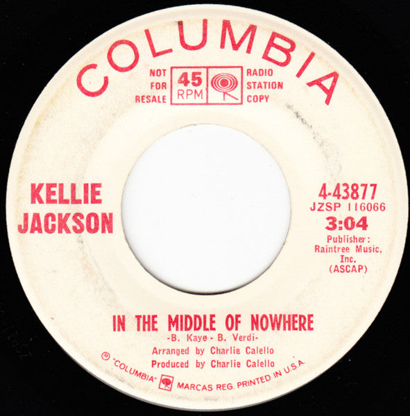 Kellie Jackson : The Difference Is Love / In The Middle Of Nowhere (7", Single, Promo, San)