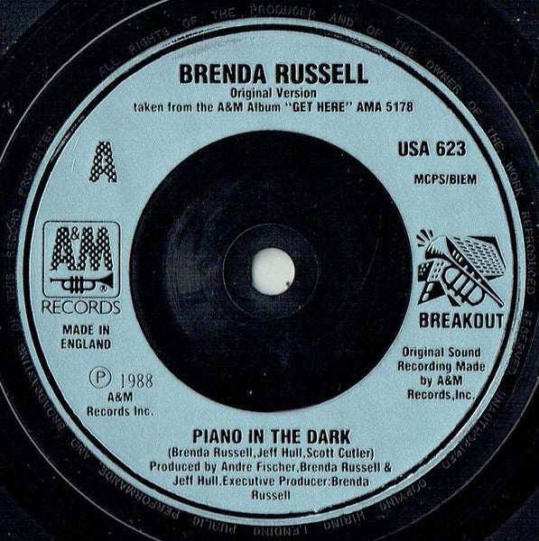 Brenda Russell (2) : Piano In The Dark (7", Single, Blu)