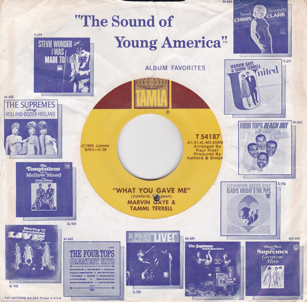 Marvin Gaye & Tammi Terrell : What You Gave Me (7", Single)