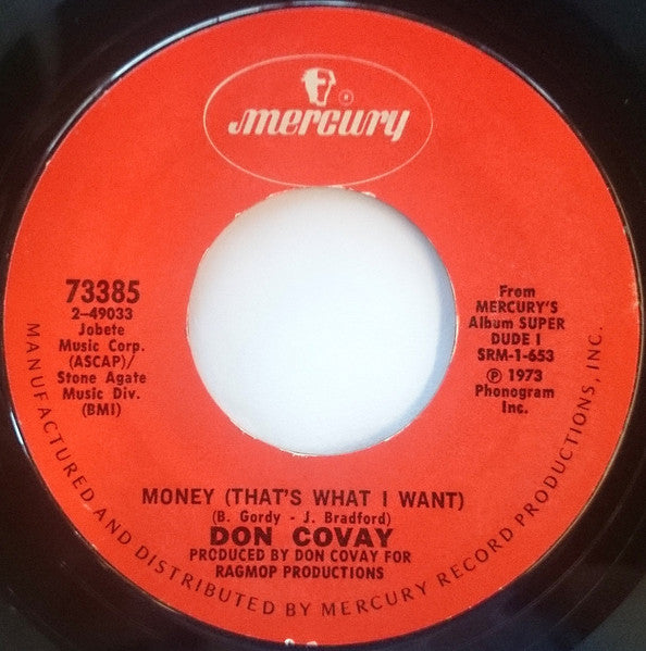 Don Covay : I Was Checkin' Out She Was Checkin' In / Money (That's What I Want) (7", Single, Styrene, Pit)