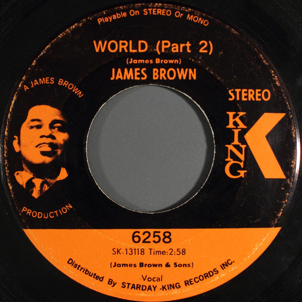 James Brown : World (7", Single, Roc)