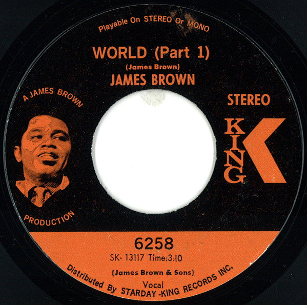 James Brown : World (7", Single, Roc)