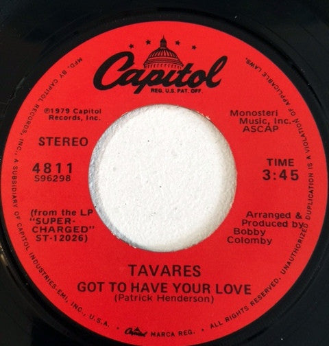 Tavares : Bad Times (7", Single)