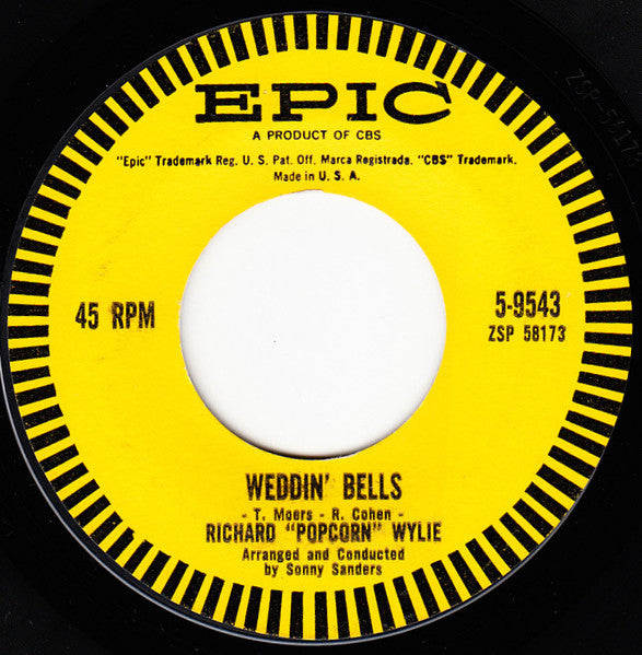Richard "Popcorn" Wylie : Come To Me / Weddin' Bells (7", Single, Hol)