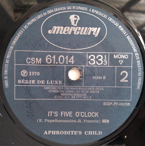 Aphrodite's Child : Marie Jolie (7", Single, Mono)