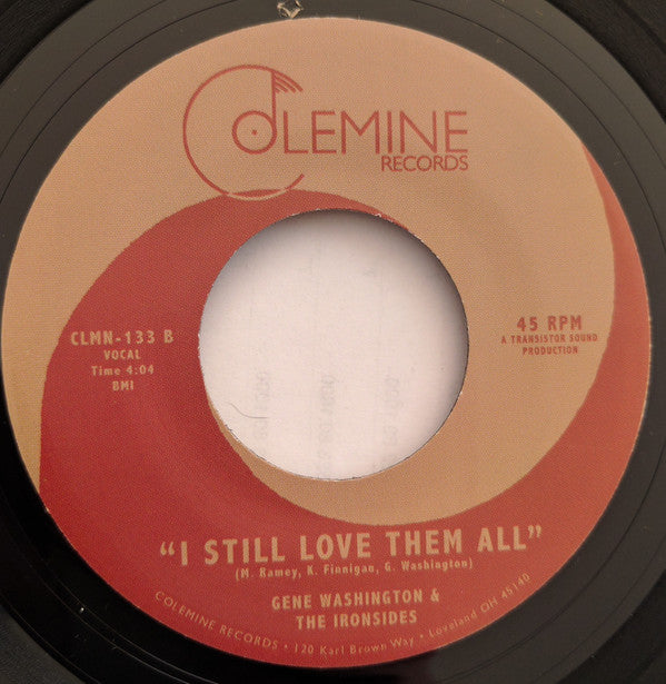 Gene Washington (2) & The Ironsides : Next To You / I Still Love Them All (7", Bla)