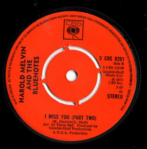 Harold Melvin And The Blue Notes : I Miss You (Part One) (7", Single, 4 P)