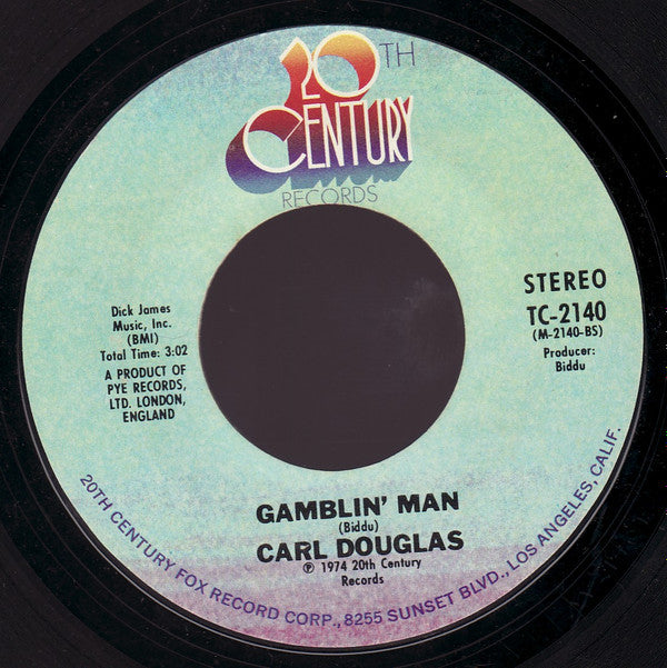 Carl Douglas : Kung Fu Fighting / Gamblin' Man (7", Single, Styrene)