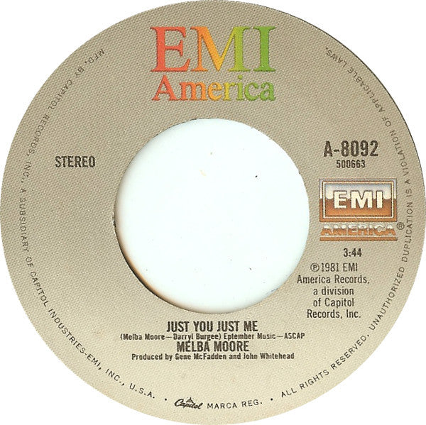 Melba Moore : Take My Love (7")