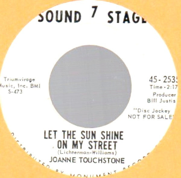 Joanne Touchstone : Walk Softly (7", Single, Promo)