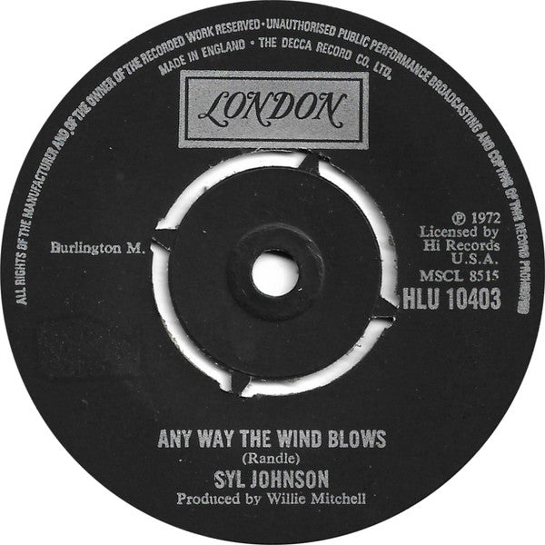 Syl Johnson : We Did It (7", Single)