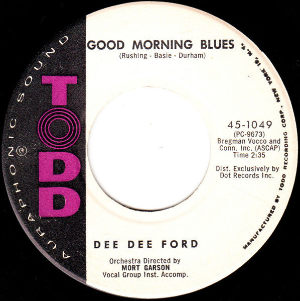 Dee Dee Ford : I Just Can't Believe / Good Morning Blues (7", Single)