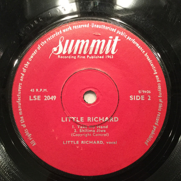 Little Richard : Little Richard Sings (7", EP, Mono)