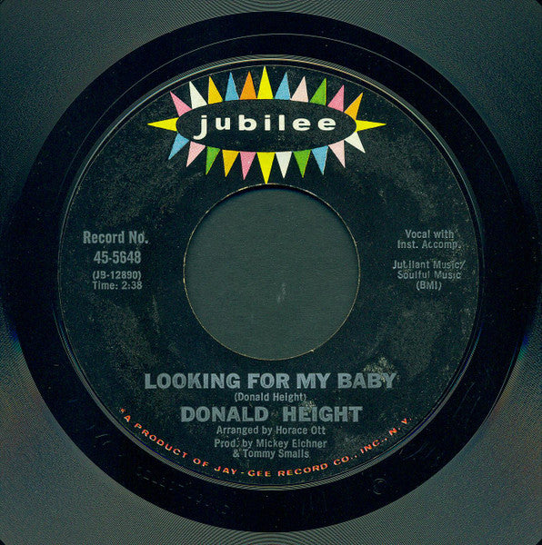 Donald Height : Games People Play (7", Single, Mon)