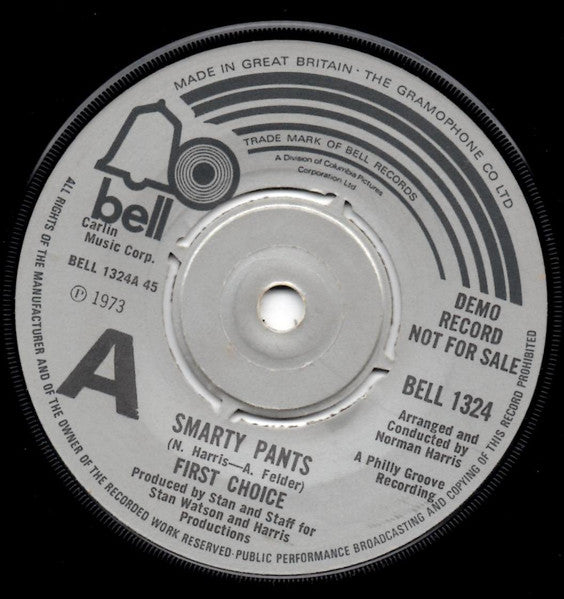 First Choice : Smarty Pants (7", Single, Promo)