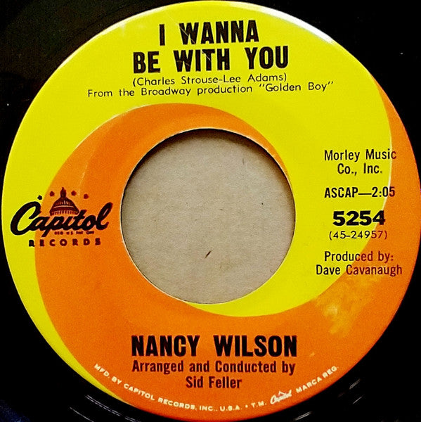 Nancy Wilson : It's Time For Me / I Wanna Be With You (7", Single)