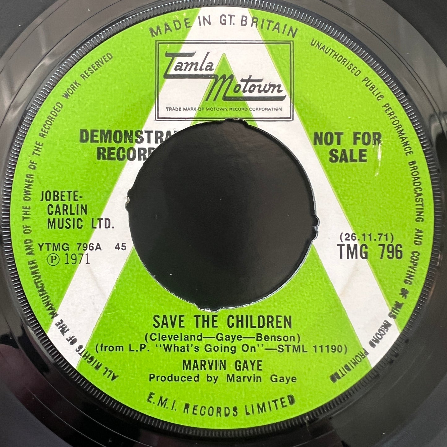 Marvin Gaye - Save The Children (7", Single, Promo, 4 P) (Very Good Plus (VG+))