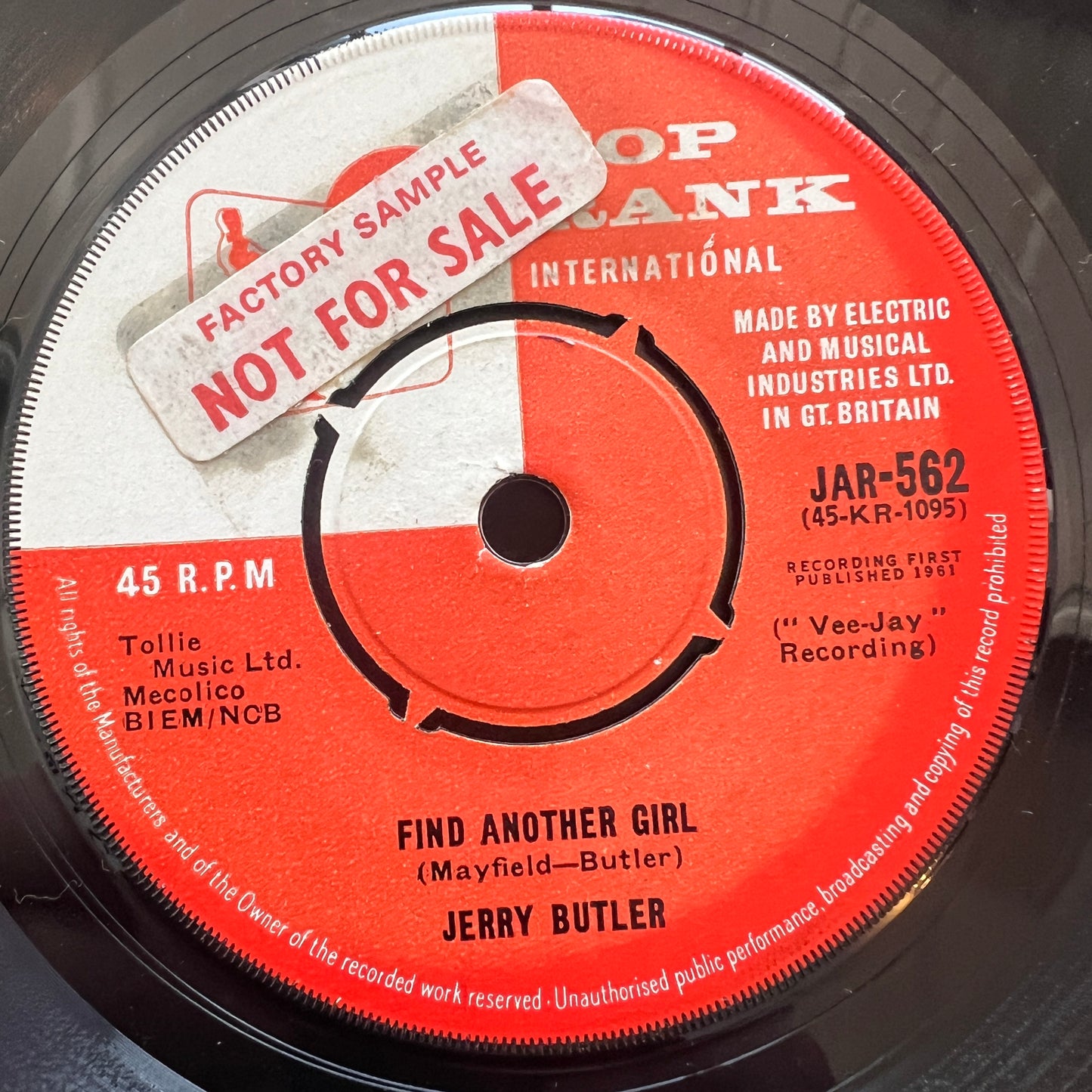 Jerry Butler - Find Another Girl (7", Single) (Near Mint (NM or M-))