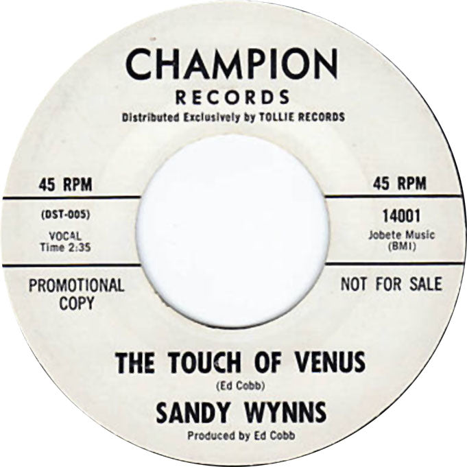 Sandy Wynns - The Touch Of Venus / A Lover's Quarrel (7", Single, Promo) (Near Mint (NM or M-))