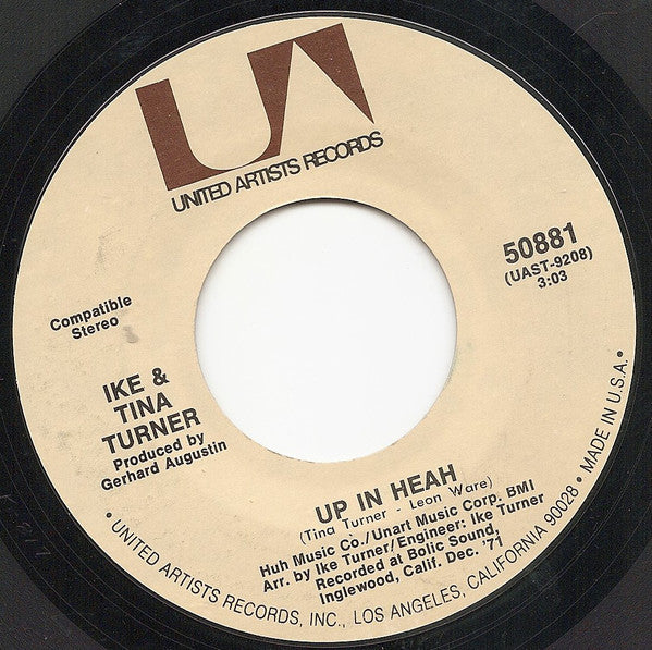Ike & Tina Turner : Up In Heah (7", Styrene, All)