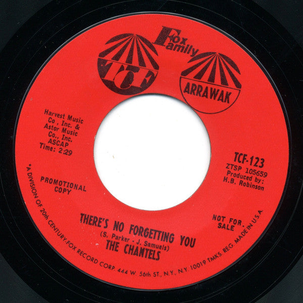 The Chantels : There's No Forgetting You / Take Me As I Am  (7", Promo, Styrene)