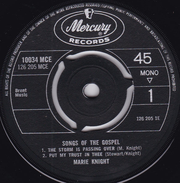 Marie Knight : Songs Of The Gospel (7", EP)