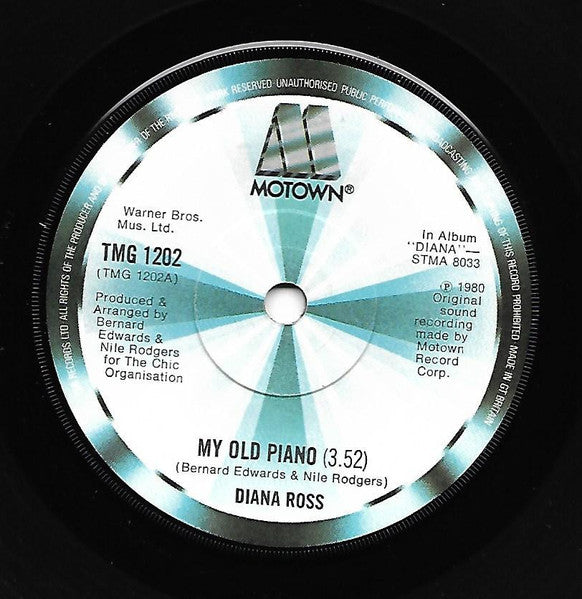 Diana Ross : My Old Piano (7", Single, Sol)