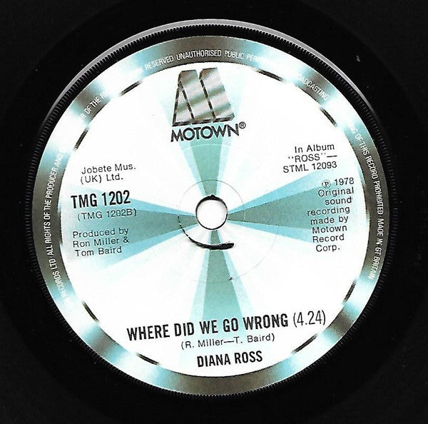 Diana Ross : My Old Piano (7", Single, Sol)
