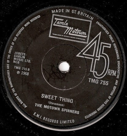 Spinners : It's A Shame  (7", Single, Sol)