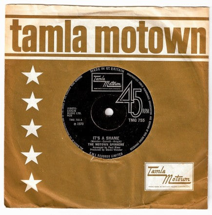 Spinners : It's A Shame  (7", Single, Sol)