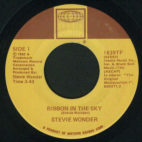 Stevie Wonder : Ribbon In The Sky (7", Single)