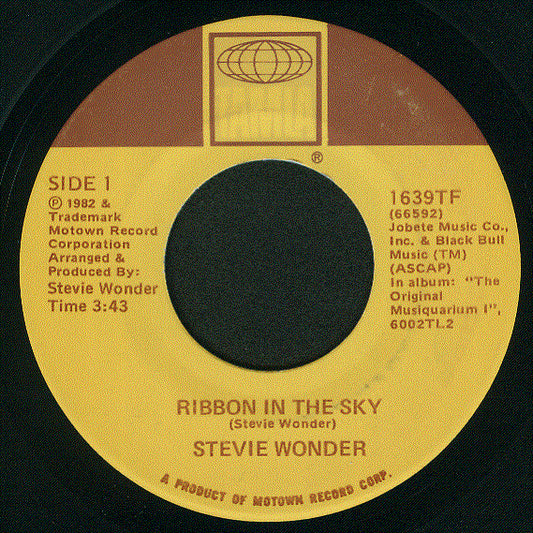 Stevie Wonder : Ribbon In The Sky (7", Single)