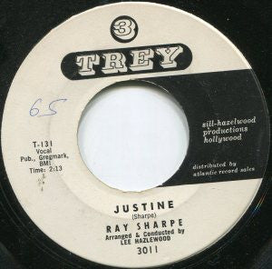 Ray Sharpe : Justine / The Street Where You Live (7", Single, Mono, Promo)