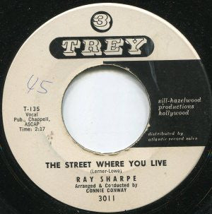 Ray Sharpe : Justine / The Street Where You Live (7", Single, Mono, Promo)