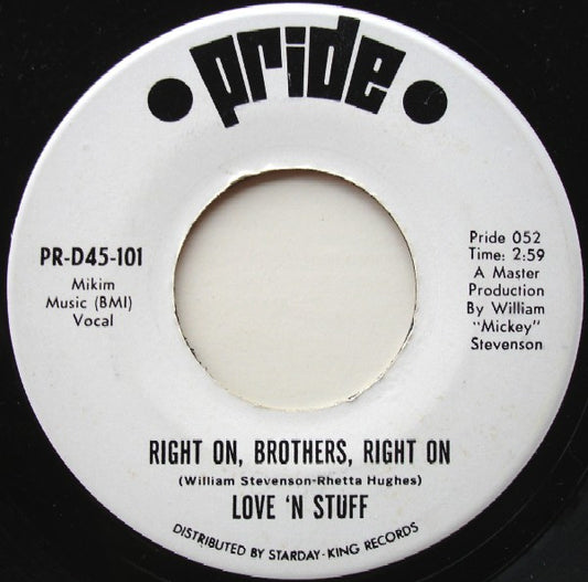 Love 'N Stuff : Right On, Brothers, Right On (7", Promo)