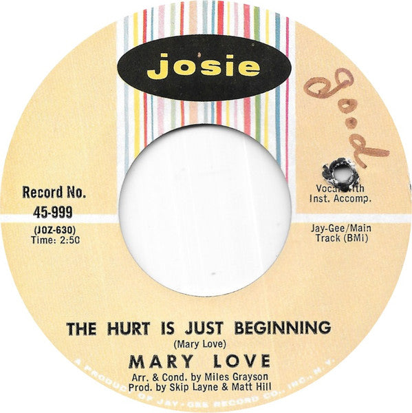 Mary Love : The Hurt Is Just Beginning  (7")