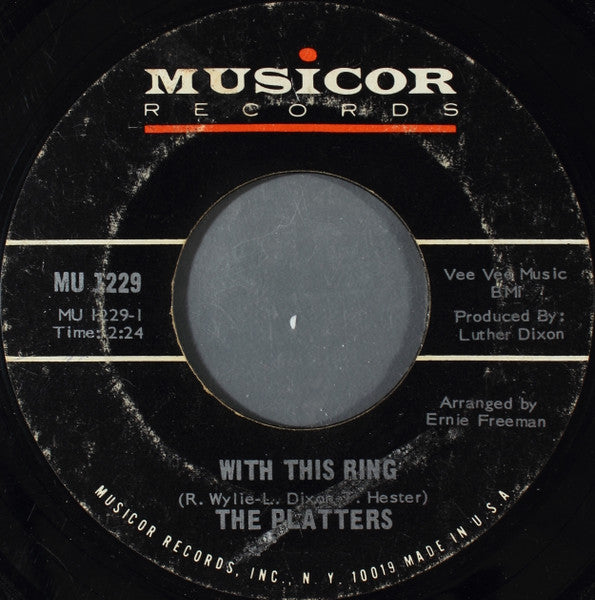 The Platters : With This Ring (7", Styrene)