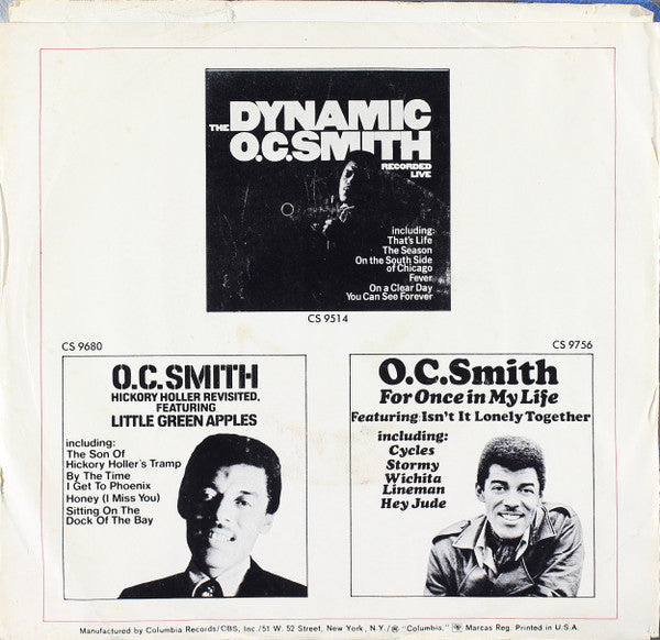 OC Smith : Daddy's Little Man / If I Leave You Now (7", Single, Mono, Styrene, Ter)