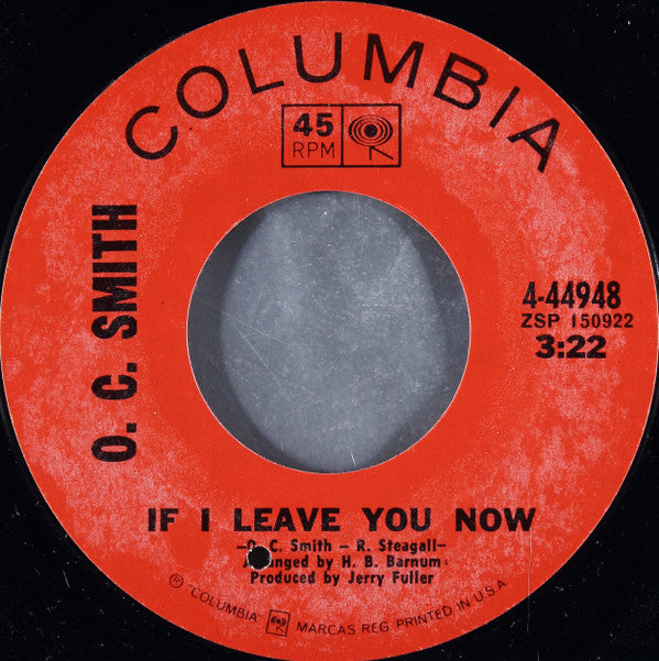 OC Smith : Daddy's Little Man / If I Leave You Now (7", Single, Mono, Styrene, Ter)