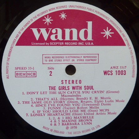 Various : The Girls with Soul (LP, Comp)