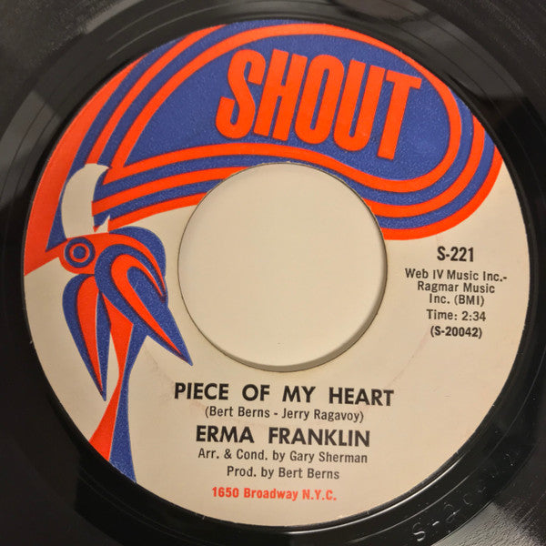 Erma Franklin : Piece Of My Heart (7", Single, Styrene, Mon)