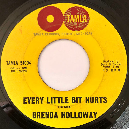 Brenda Holloway : Every Little Bit Hurts / Land Of A Thousand Boys (7", Single, Styrene, Mon)