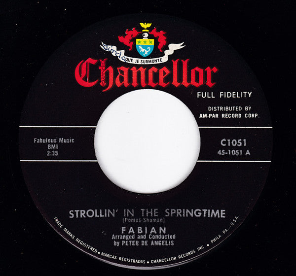 Fabian (6) : Strollin' In The Springtime (7", Single)