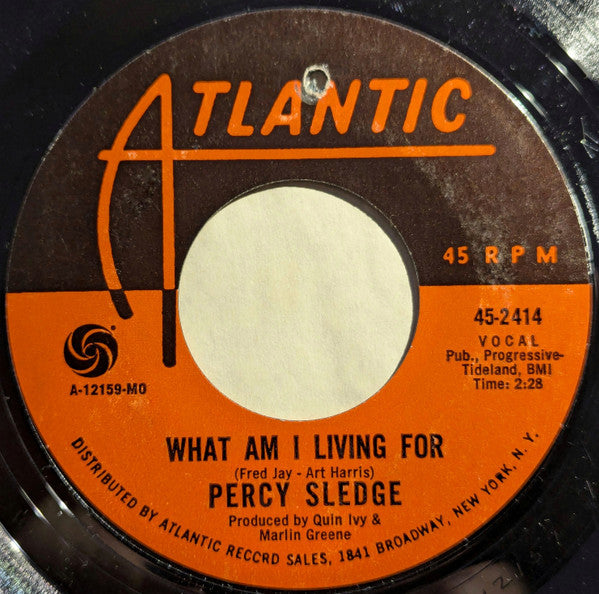Percy Sledge : Love Me Tender / What Am I Living For (7", Single, Styrene, Mon)