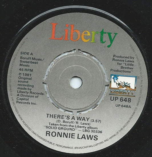 Ronnie Laws : There's A Way (7")