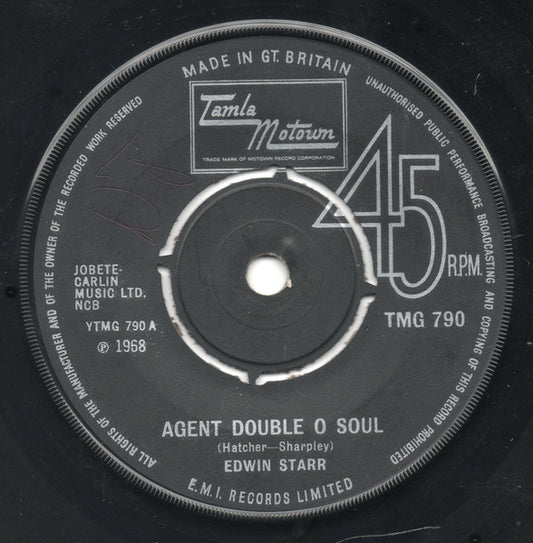 Edwin Starr : Agent Double O Soul / Back Street (7", Single, 4 p)