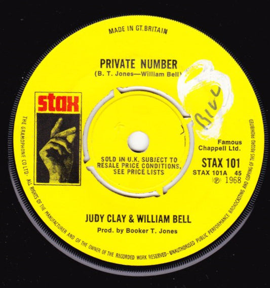 Judy Clay & William Bell : Private Number (7", Single)