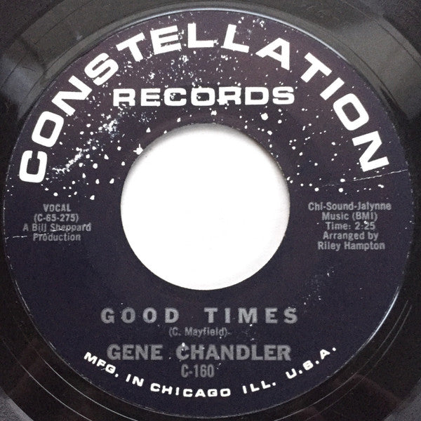 Gene Chandler : No One Can Love You (Like I Do) / Good Times (7", Single, Styrene, Mon)