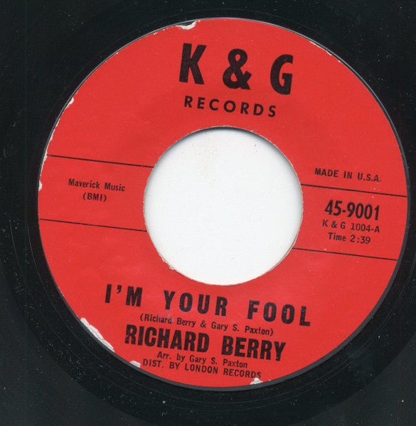 Richard Berry : I'm Your Fool / In A Real Big Way (7", Styrene)