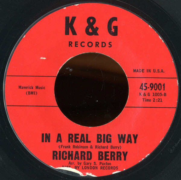 Richard Berry : I'm Your Fool / In A Real Big Way (7", Styrene)